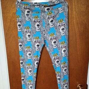 LuLaRoe Blue Dog Print Leggings